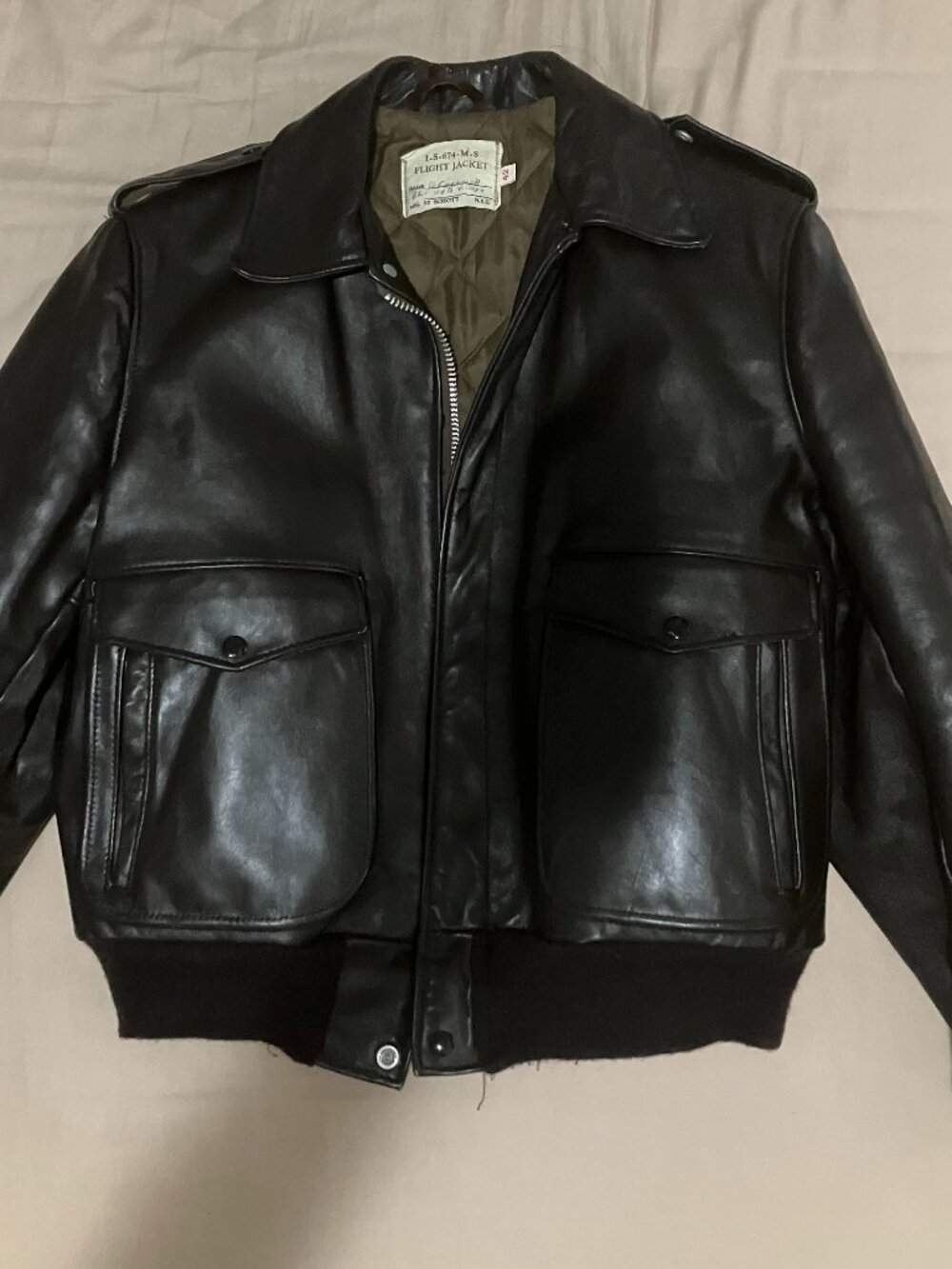 Schott 674-MS leather jacket, size 42